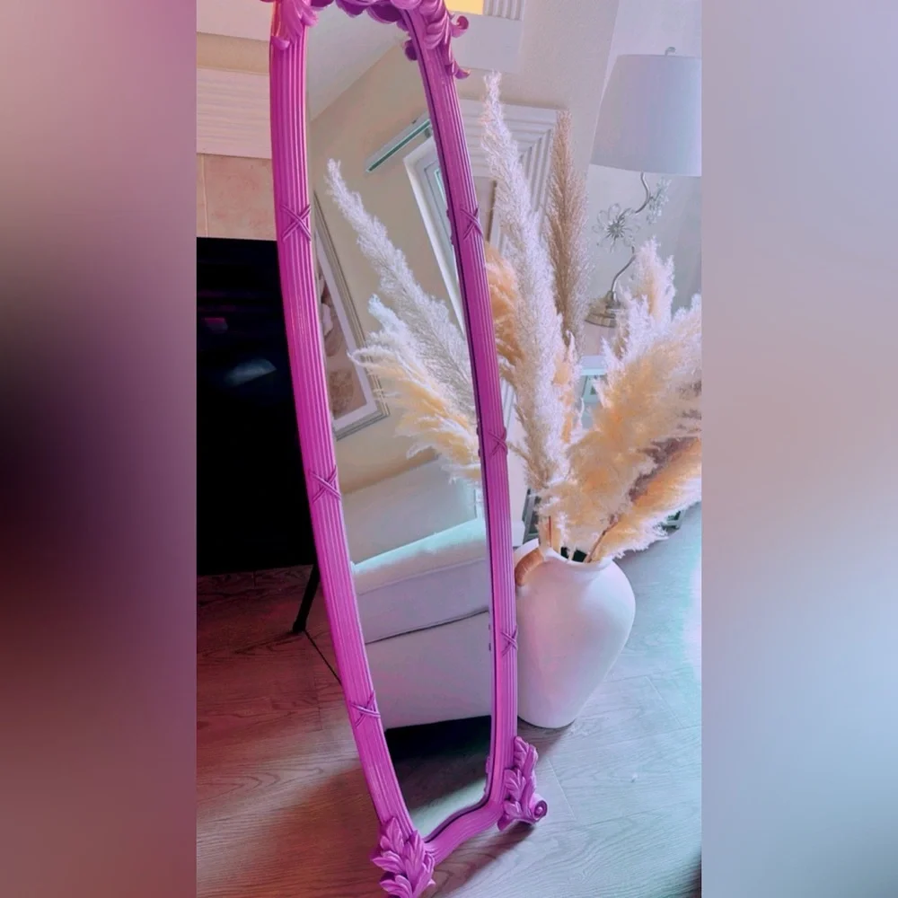 Elegant Pink Wall Mirror